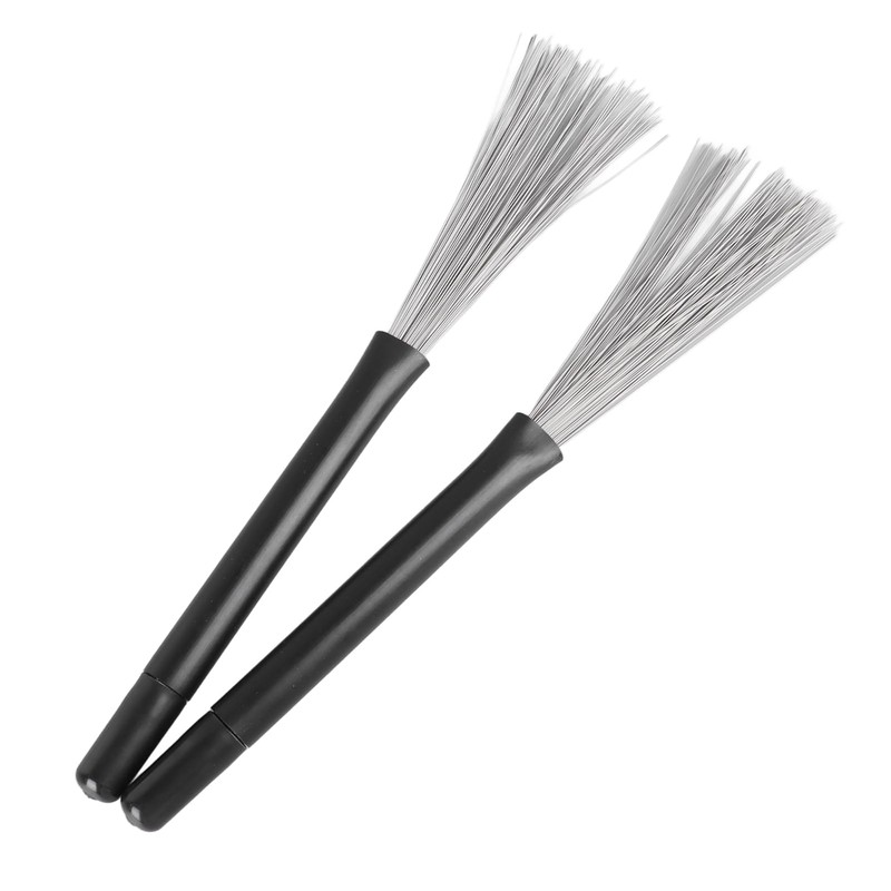 Telescopic Drum Sticks, Comfortable Grip 2PCS Lightweight Wire Drum Brush