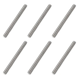 QUARKZMAN M8 x 120 mm Full Thread Bolts x 6 Pieces 304 Stainless Steel Rod Rod Bolt Right Hand Thread for Woodworking [Silver Tone]