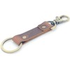 JJNUSA - Llavero de piel genuino de nogal para hombre,