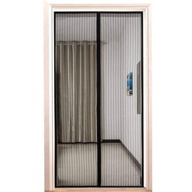 Magnetic Fly Screen Door, Magnetic Fly Curtain, Mosquito net, Magnetic Absorption, Foldable, Car Close, for Doors / Patio - Black