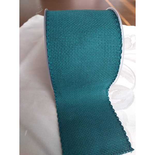 NASTRIFICIO ROSSI SAS Ribbon Aida Christmas Green 83 mm 2.5