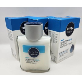 Nivea Men Sensitive Cool Post Shave Balm w Seaweed Ext 3.3 oz 100ml Lot of 3 Pcs