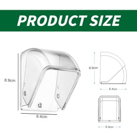 Transparent Doorbell Cover Outdoor, Flip-Top Plastics Waterproof Cover for Bell Button, Wireless Bell, Bell Button, Wireless Doorbell, Outdoor Doorbell (9.7 x 6.4 x 6.4 cm)