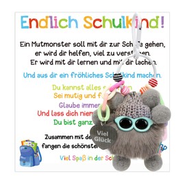 Keyring School Child, Lucky Charm First Day of School Boy Girl Finally School Child Key Ring Lucky Charm School Lucky Charm School Gift Enrolment Keyring, gray