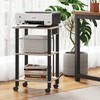 TUTOTAK 3 Tier Printer Stand, Rolling Printer Cart with Power
