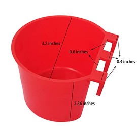 Paquete de 20 jaulas de comederos de pollo, para pájaros, taza de agua de conejo, tazón de plástico para colgar codorniz, paloma, alimentador de semillas para loro, periquito, aves de corral, paloma