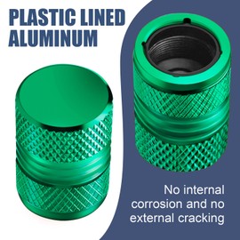 Tire Valve Stem Caps - 4 Pack Anti-Corrosion Premium Anodized Alloy Tyre Air Valve Caps Cat Dog Paw for Car SUV Bike Green