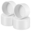 jojofuny2.5 Inch PVC Pipe End Cap Plug PVC Cap, 4pcs