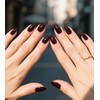 Artquee Press on Nails Short Burgundy Almond False Tips Glossy