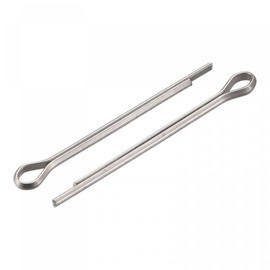 sourcing map Split Cotter Pin, 2mm x 30mm Stainless Steel Clip Fastener Fitting for Automotive, Mechanics, Silver Tone, 60Pcs