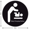 TRUSTY Baby Changing Station STICKER Sign for Walls (8-inches) Black