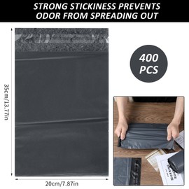 400 Pcs Ostomy Pouch Disposable Bag 7.87 x 13.78 Inches Ostomy Pouch Disposal Bags Prevent Odours Leakage Colostomy Supplies Anti Peeping Disposal Sacks for Colostomy Waste Bags ﻿