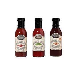 Brownwood Farms Flavored Ketchup with Bourbon, Made in Small Batches, Gluten Free and Delicious, From the Great Lakes Region (Variety, 14 Ounce)