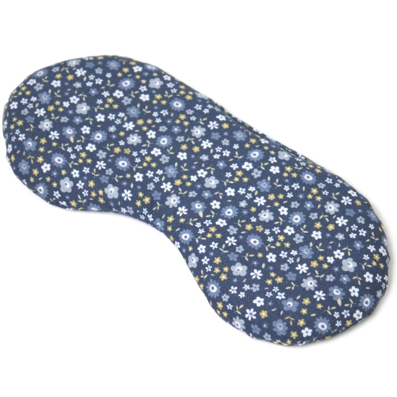 Organic Eye Pillow Lavender & Linseed "Flower Blue" for Relaxation,