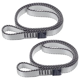 PATIKIL 24 Inch Nylon Climbing Slings, 2 Pack Strong Webbing Straps 18mm Rock Climbing Straps for Aerial Yoga Hammock Swing, Gray