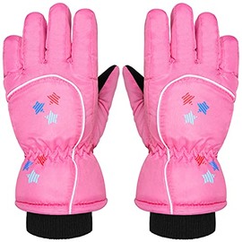 Guantes de esquí de nieve para niños, guantes de invierno cálidos e impermeables para niñas y niños
