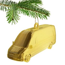 Van Sprinter Christmas Tree Bauble Decoration Ornament For Christmas Xmas Noel (Gold)