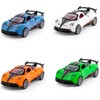 4Pcs Die-Cast Model,Pull-Back Toy Car,Car Model,C hildren's Toy,4 Toy Cars