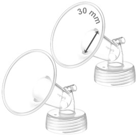 Maymom Wide Neck Pump Parts for Spectra S1/S2 Pumps; Incl Wide Mouth Flanges; Not Original Spectra Flange; Replaces Spectra Shield (Flange 30 mm)