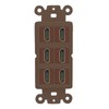 RiteAV HDMI Wall Plate 6 Port - Rocker [Brown/Brown]