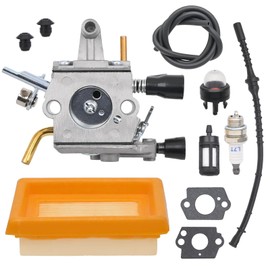 Aylux FS120 Carburetor with Filter Kit for Stihl FS120R FS200 FS250 FS250R FS300 FS350 FR350 FR450 FR480 String Trimmer Replace 4134 120 0653 4134 120 0603