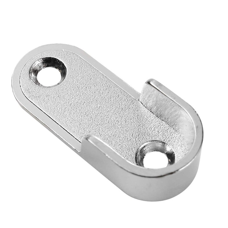 Mcredy 2 Pair Zinc Alloy Oval Hanging Rail Rod Holder