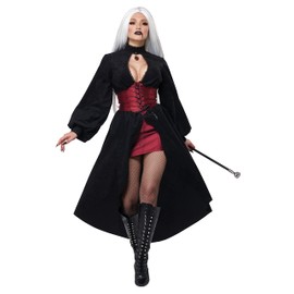 California Costumes, Vampire Corset Coat, Adult Large,Black/Red