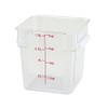 Winco PC Square Storage Container, 8quart,Clear, Medium
