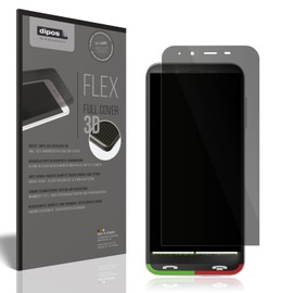 dipos FLEX Privacy Blickschutz-Folie matt passend für Emporia SUPEReasy Schutzfolie mit 100% Displayabdeckung, Fingerprint-Kompatibel, Case-Friendly, Full Cover, Sichtschutz Filter 2way