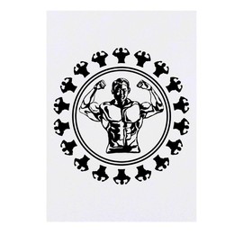 'Body Builder ' Temporary Tattoo - Water Resistant, Skin-Safe, Non-Toxic Transfer (TO00069801)