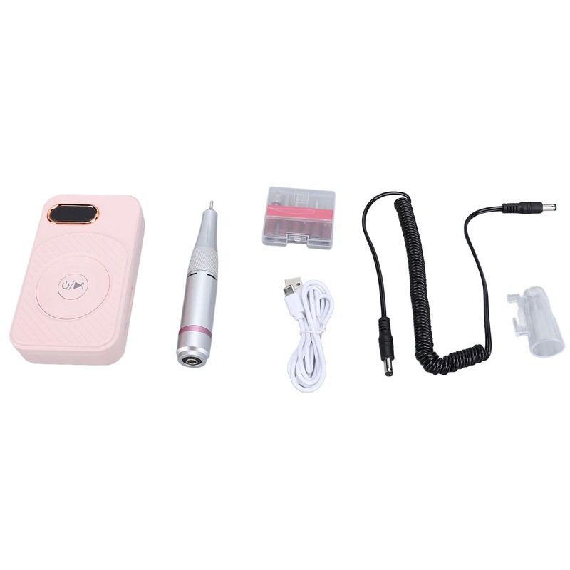 Nail Drill Machine Rechargeable Portable 0‑45000rpm LCD Display Electronic Nail