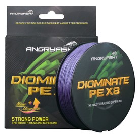 ANGRYFISH 8 Strands Braided Fishing Line-Excellent Tensile Smooth-Super Strong for Saltwater and Freshwater-High Value(Purple,30LB/0.23MM-547YD)