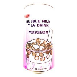 Hong Brand Bubble Milk Tea Drink (Taro Flavor)12.3 Oz-6 Cans