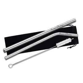 Happy Birthday Drinking Straws for Coffee Smoothie Straws for Son Daughter Birthday Gifts for Grandson Granddaughter Watter Bottle Straw for Best Friend Metal Cocktail Straws Stainless Steel Straw