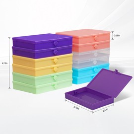 MOSA BEAR 12pcs Large Anti Static Diamond Art Storage Container Trays With Lids, Diamond Painting Storage Trays, Stackable Craft and Bead Storage Organizer & Line-Up, Diamond Art Accessories Tools