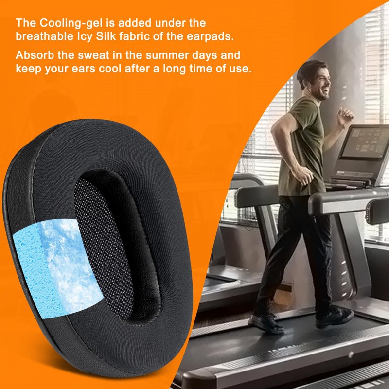 SOULWIT Cooling-Gel Earpads Replacement for BlueParrott B450/S450(450XT 450 XT) Noise