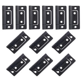 uxcell 12Pcs 2x1 Inch Door Hinges Non-Mortise No Noise Bifold Door Hinges Plating for Cabinet Furniture Window Wardrobe, Black