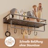 RUIHANDA Suction Cup Shower Shelf without Drilling, 30 cm Length,