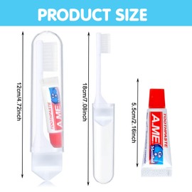 GWAWG Reisezahnbürste mit Zahnpasta, 5 Stück Klappbar Reise Zahnbürste Set Reisezahnbürste Klappbar Kleine Zahnbürste für Unterwegs Camping Reisen Kinder Erwachsene