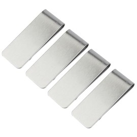 Tcrogsciss Stainless Steel Money Clips, Pack of 6, Silver, Metal Cash and Card Holder