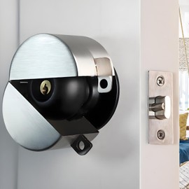 Posnaland Door Knob Lockout Device, Cover Iock, Door Handle, Faucet Safety Cover Iock, Temporary Door Handle Combination Iock to Prevent Entry into Keyhole (Without Padlock) Stainless Steel