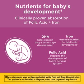 Nature Made Nature Made Prenatal with Folic Acid + DHA, Prenatal Vitamin and Mineral Supplement for Daily Nutritional Support, 110 Softgels, 110 Day Supply