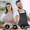 Jubatus 2 Pack Kitchen Aprons Striped Cooking Chef Adjustable Bib