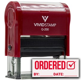 Ordered by Date (Order Complete) Self Inking Rubber Stamp (Red Ink) - Q-200