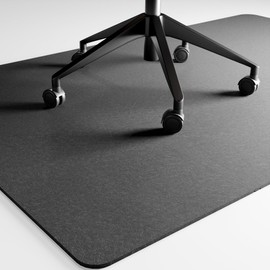 Office Chair Mat for Hardwood Floor, 55"x35" Felt Heavy Duty Protector for Tile & Carpet, 1/5" Thick Chair Mat for Computer Desk, Anti-Slip Office Desk Mat (Dark Gray)