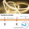 MDee】COB LED Strip Lights 6000K Cold White USB Powered 5V