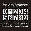 Denylo pro 2 Inch Plastic Number Stencils - Reusable Digital