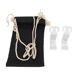 Under Desk Foot Hammock, Under Desk Hanging Footrest Adjustable Portable Office Under Desk Feet Hammock, Desk Feet Hammock with 2 Hooks (Black)