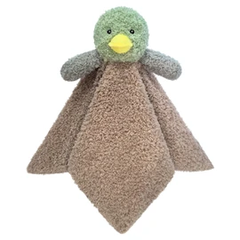Doindute Baby Mallard Duck Soft Stuffed Animal Security Blanket, Plush Green Duck Character Lovey Blanket, Baby Shower/Nursery Gift, Newborn Infant Toddler Snuggle Blankie for Boys Girls, 14 Inches