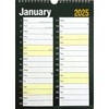 2025 Spiral Bound Month Wall Plan 2 Column Calendar Black